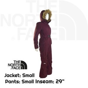 The North Face | Greenland Jacket & Freedom Ski Snowboard Pant Maroon, S & S